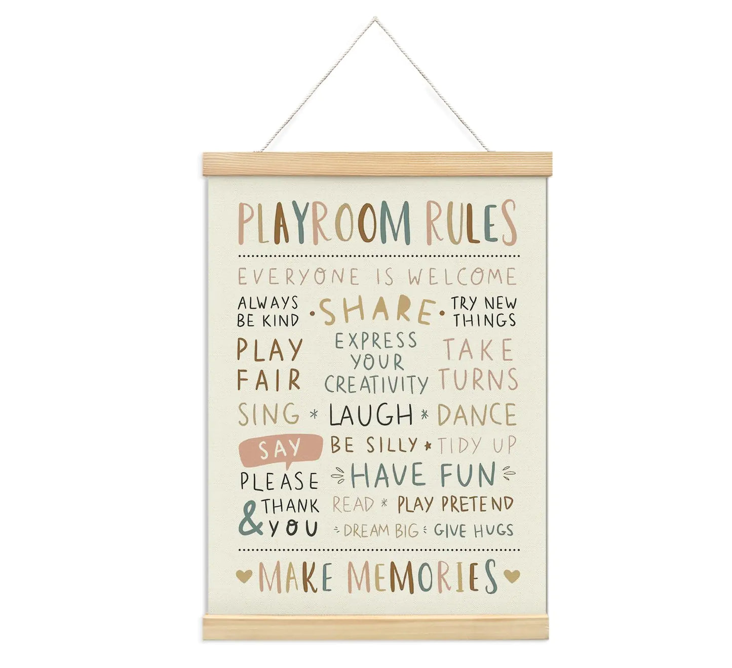 foedor Playroom Wall DecorPlayroom Sign Poster Hanger FramePlayroom Essentials Boho Nursery Decor for Kids Room Playroom Nursery Home school12x16 Inch