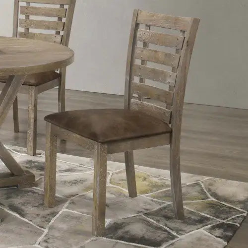 A Set Of 2 Solid Wood Dining Chairs