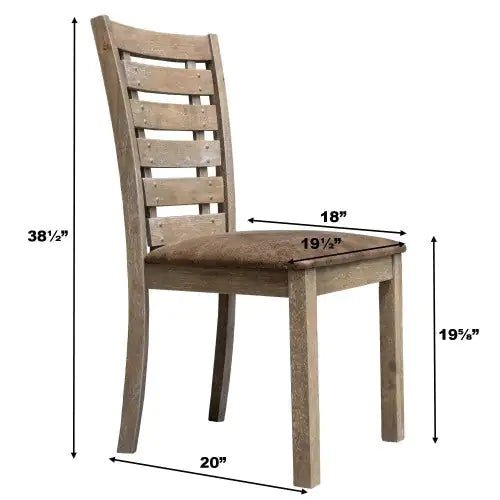 A Set Of 2 Solid Wood Dining Chairs