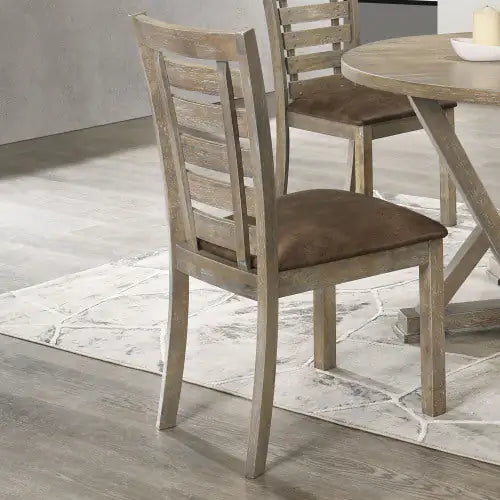 A Set Of 2 Solid Wood Dining Chairs