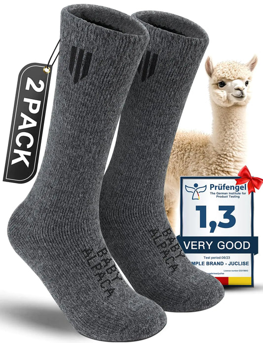 Alpaca Boot Socks for Men and Women Moisture Wicking Temperature Regulating Hiking Running (US Alpha Medium Regular Regular Dark Gray)