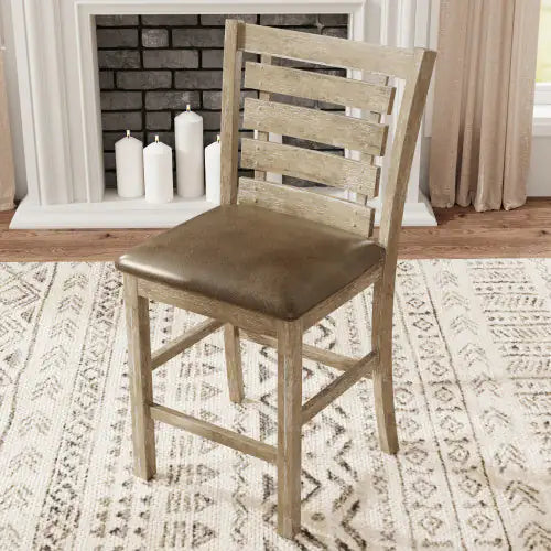 A Set Of 2 Solid Wood Dining Chairs